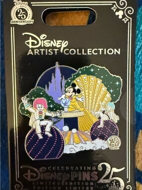 Disney Gold, Purple & Green Mickey Carousel Artist Pin
